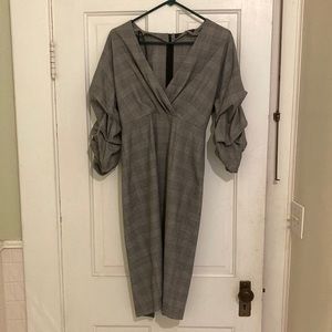 Zara plaid midi dress